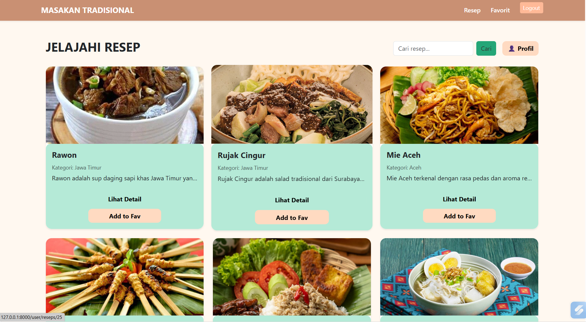 Website Resep Tradisional